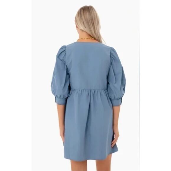 Women's Tuckernuck Pomander Place Lizzie Dress in Slate Blue size S Preppy - Picture 2 of 5